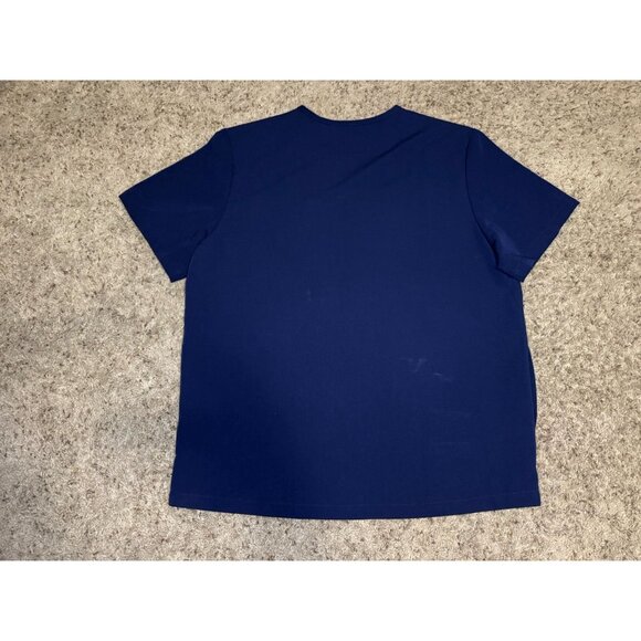 FIGS Scrub Top Navy Blue Casma Three Pocket V Neck Workwear XL READ - Picture 2 of 8